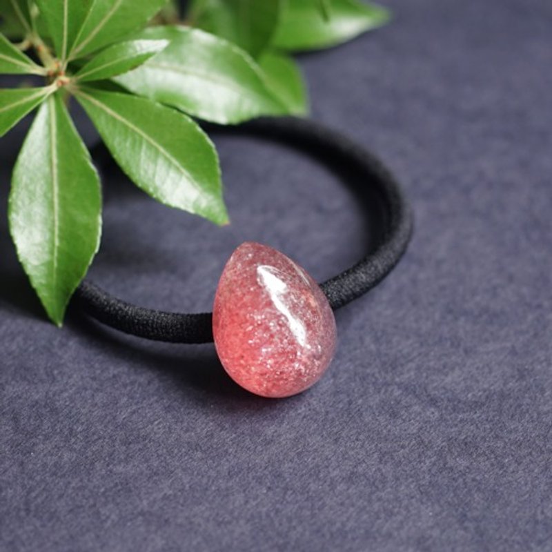 大颗红碧玉发圈 Ariane - 发饰 - 宝石 红色