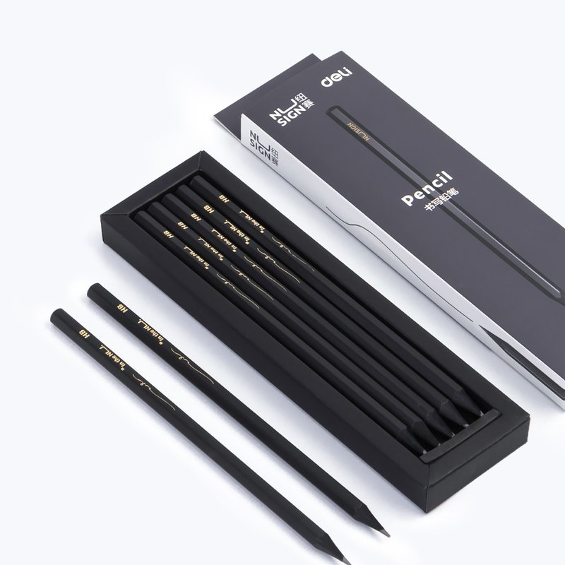 得力Deli NU SIGN黑木铅笔NS722  10支装 - 铅笔/自动铅笔 - 木头 黑色