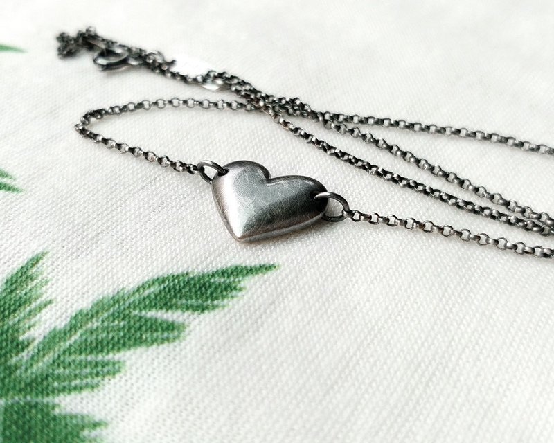 初心    925银 锁骨项链  /Ag No. 060 - 项链 - 纯银 灰色