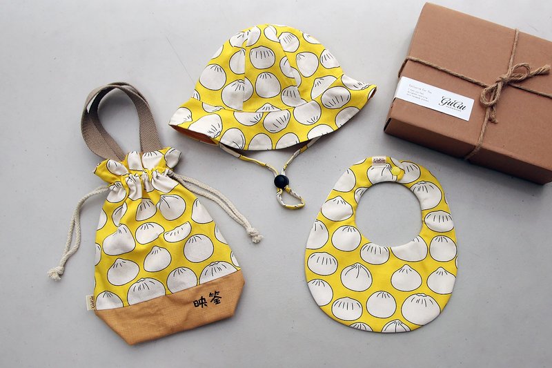 Gugu手创 - 包子/花兜/奶嘴链/发带/遮阳帽/奶嘴链/斗篷/弥月礼盒 - 围嘴/口水巾 - 棉．麻 