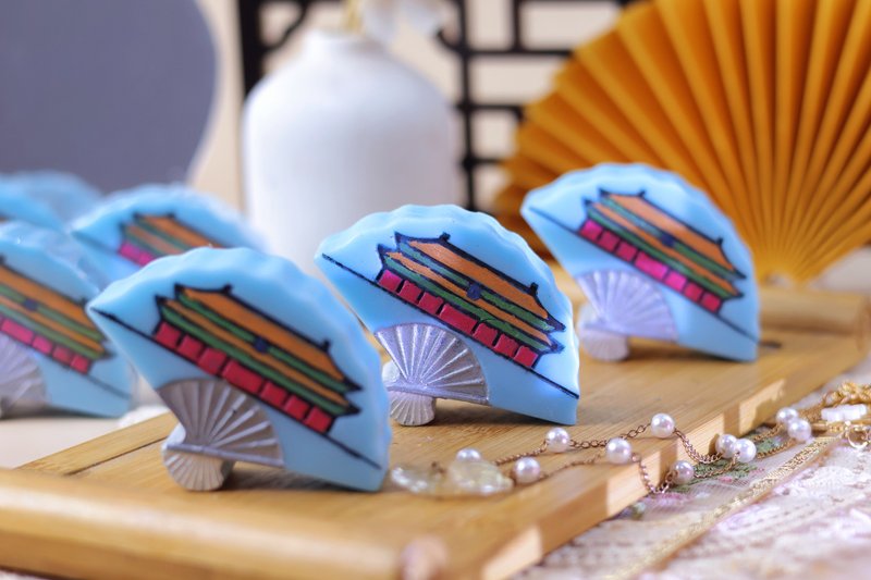 北京故宫艺术造型 扇形手工皂 - 肥皂/手工皂 - 其他材质 蓝色