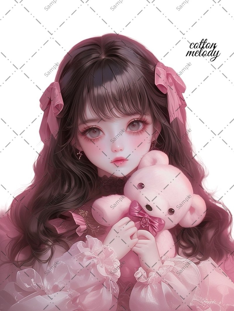 original sticker no.1468 人物贴纸 原创贴纸 人物贴纸 女孩贴纸 原创人物贴纸 - 贴纸 - 纸 