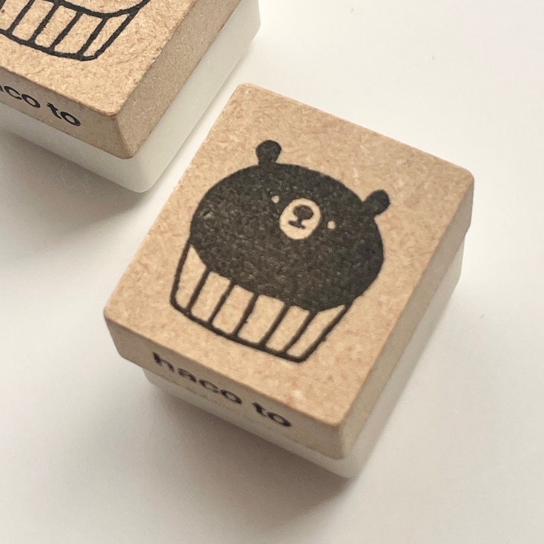 小熊杯子蛋糕 - 印章/印台 - 橡胶 白色