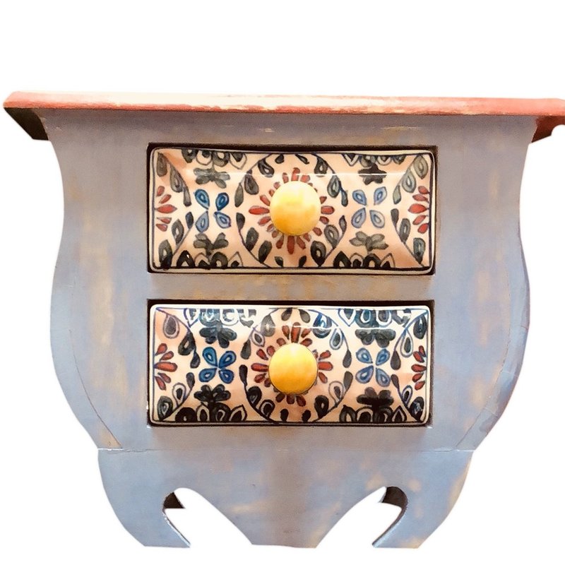 木柜系列琴型两抽 - 收纳用品 - 瓷 