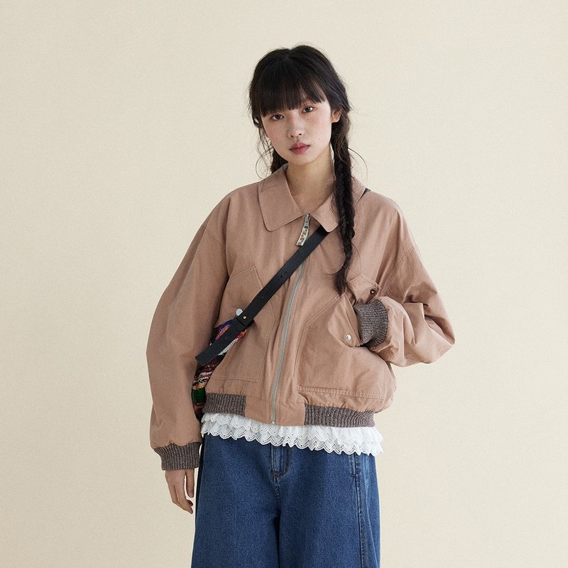 两面穿粉格纹外套|外套|春款|Sora-1766 - 女装休闲/机能外套 - 棉 粉红色