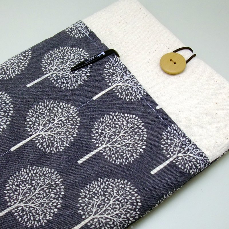 定制化电脑保护套 笔电包 电脑包 平板套  小树苗 (M-223) - 电脑包 - 棉．麻 灰色