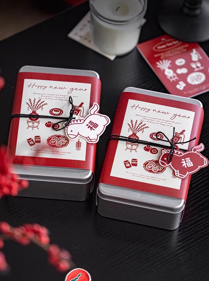 【禾果】可爱小马吊饰磨砂铁盒综合果干果茶组 - 水果干 - 其他金属 银色