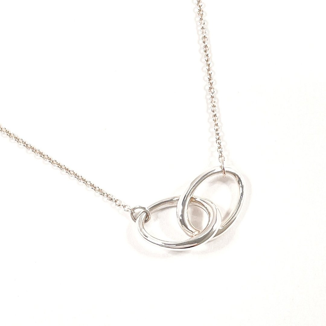 [日本直销，二手，状况良好] Tiffany & Co. 项链，双环，Elsa Peretti，925银，配件，全新翻新 - 项链 - 纯银 银色