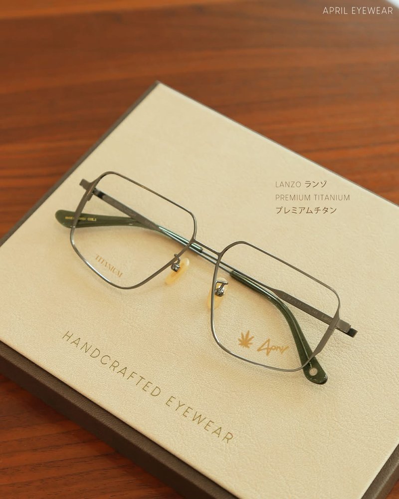 AP独家杰出设计：钛质梯形框架 - 眼镜/眼镜框 - 其他材质 粉红色