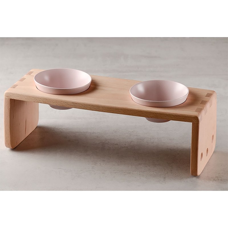 猫 肉球 宠物 碗架 - 碗/碗架 - 木头 咖啡色