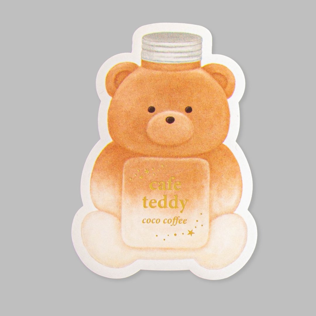 cafe teddy 贴纸 可可 - 贴纸 - 纸 咖啡色