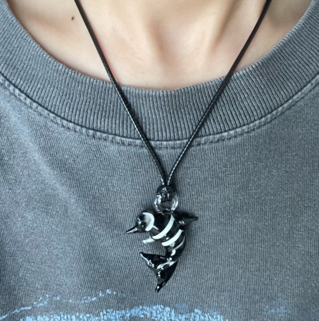 Dolphin Necklace 可爱的海豚造型项链 - 项链 - 玻璃 