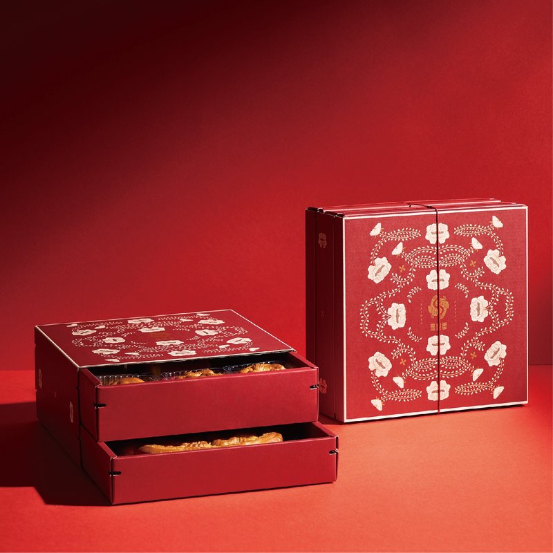 / 心有所属 / 双层喜饼礼盒 - 荤食 - 蛋糕/甜点 - 其他材质 红色