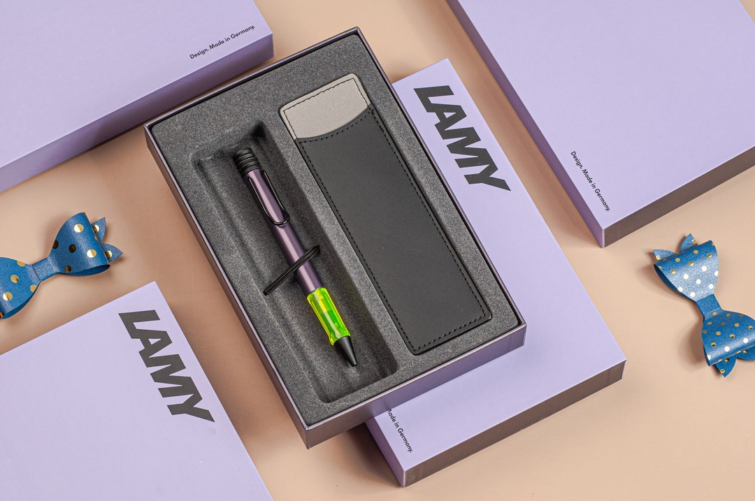 【雷雕刻字】LAMY 原子笔 限量单入笔套礼盒 /AL star 2025 紫灰 - 圆珠笔/中性笔 - 铝合金 紫色