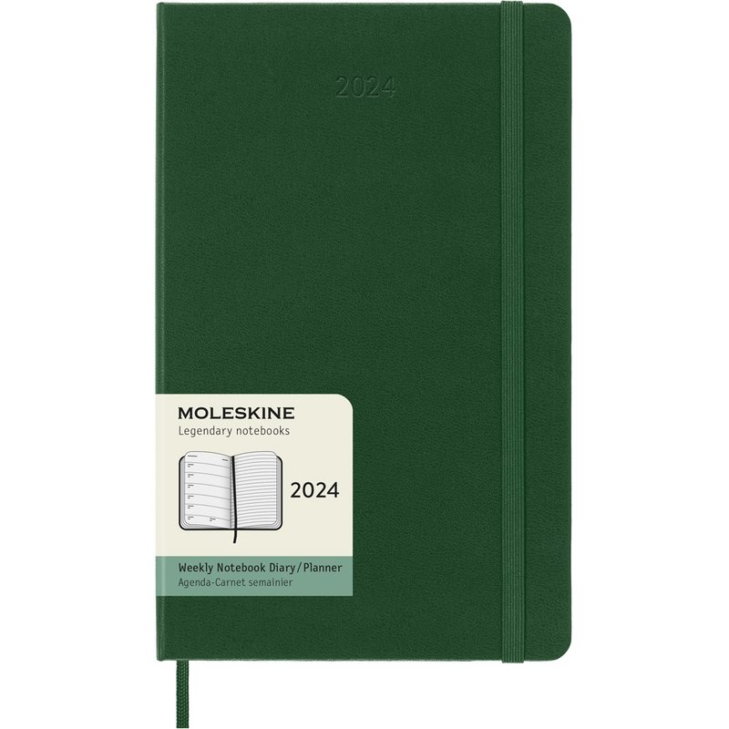 _勿上架_MOLESKINE 2024 周记手帐 12M 硬壳 L 型 绿 烫金服务 - 笔记本/手帐 - 纸 绿色