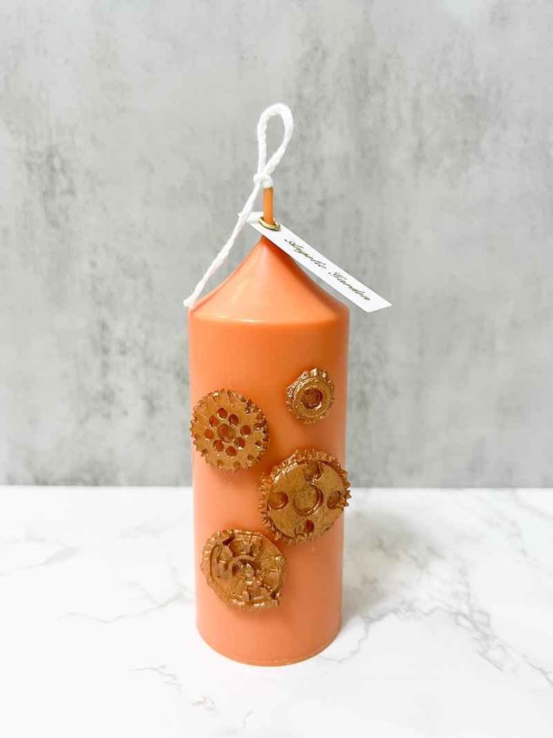 金属装饰蜡烛 - 蜡烛/烛台 - 蜡 橘色