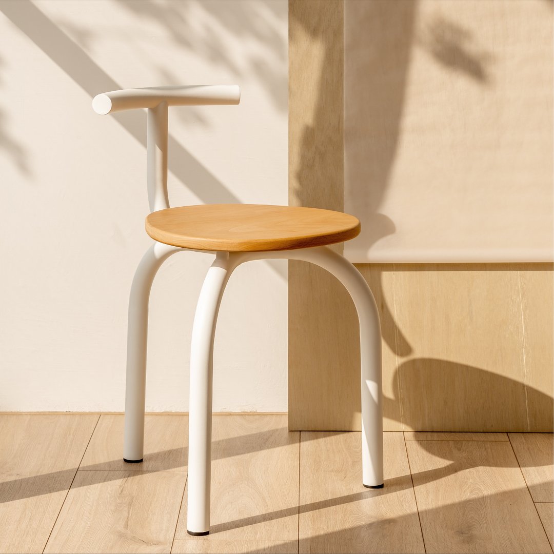 OGLE Chair | 极简弯管椅 | 白 - 椅子/沙发 - 其他金属 白色