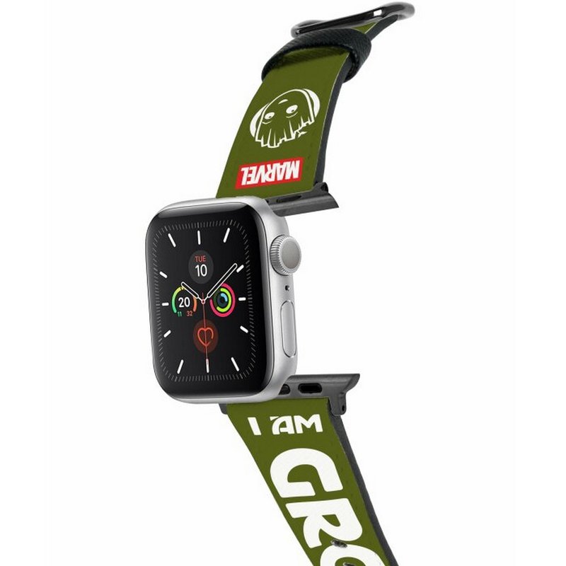 漫威 我是格鲁特树人十字压纹牛皮革Apple Watch真皮表带1-8,SE - 表带 - 真皮 
