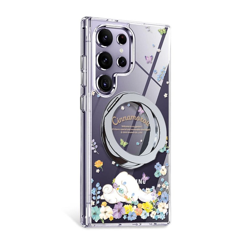 三丽鸥 Samsung S25/S24/A56 军规360旋转磁吸立架壳-午觉大耳狗 - 手机壳/手机套 - 其他材质 多色
