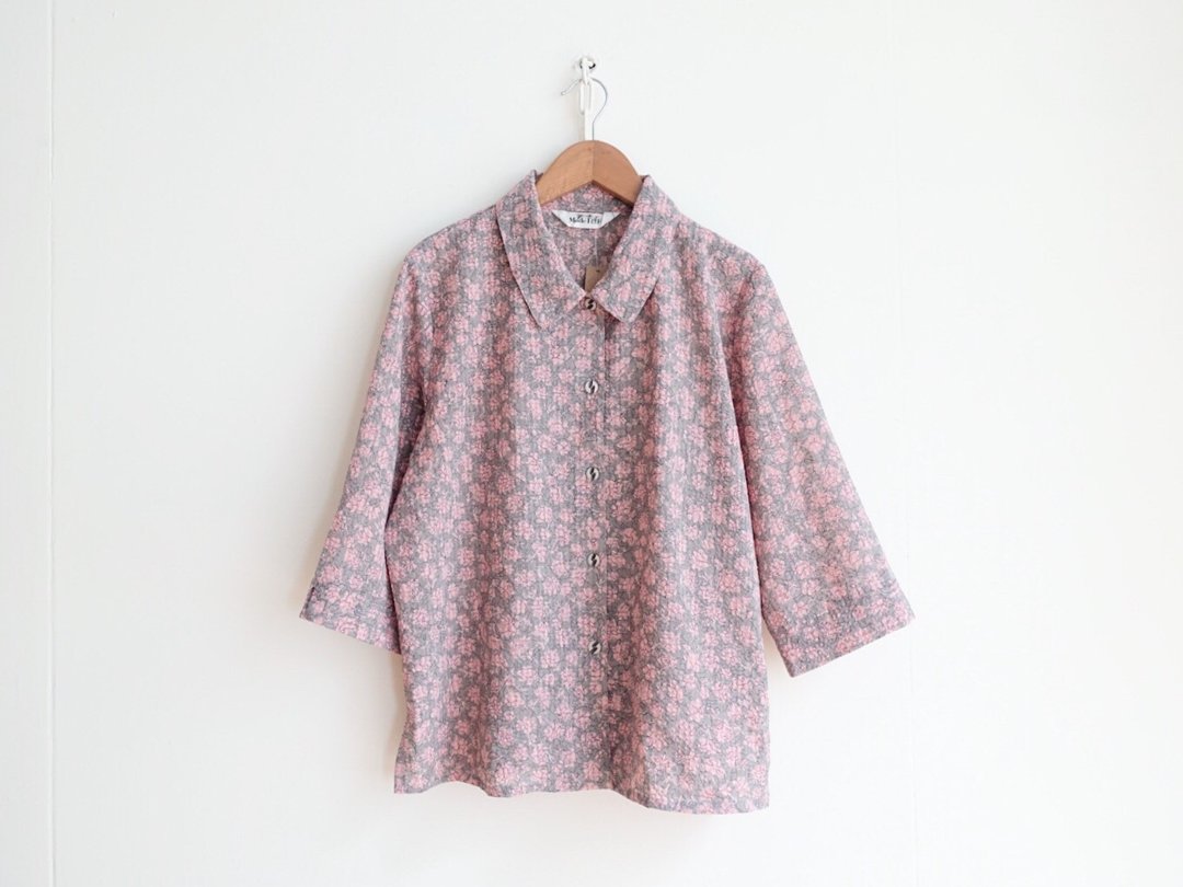 Vintage / 衬衫 / 七分袖 no.180 tk - 女装衬衫 - 聚酯纤维 粉红色