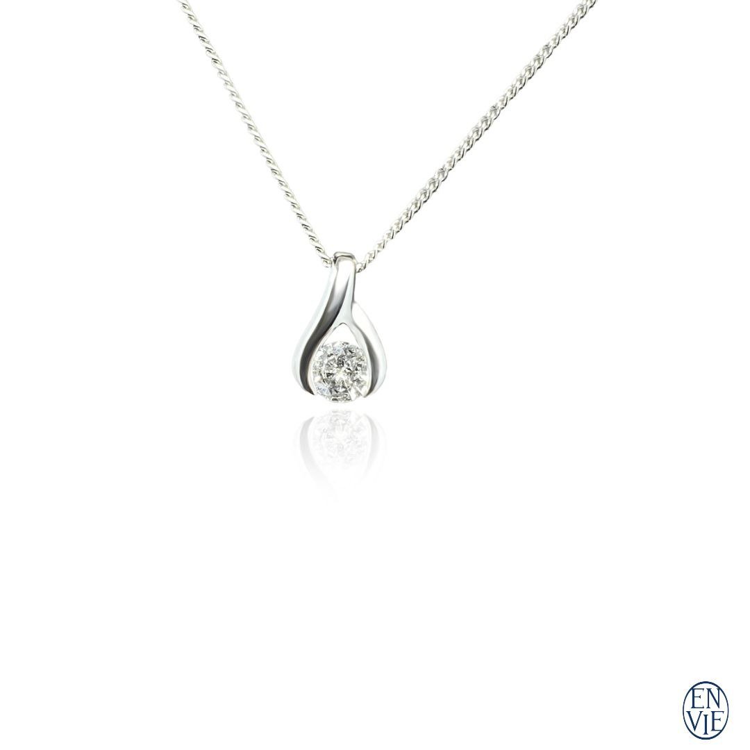 铂金钻石项链 Platinum Diamond Necklace - 项链 - 贵金属 