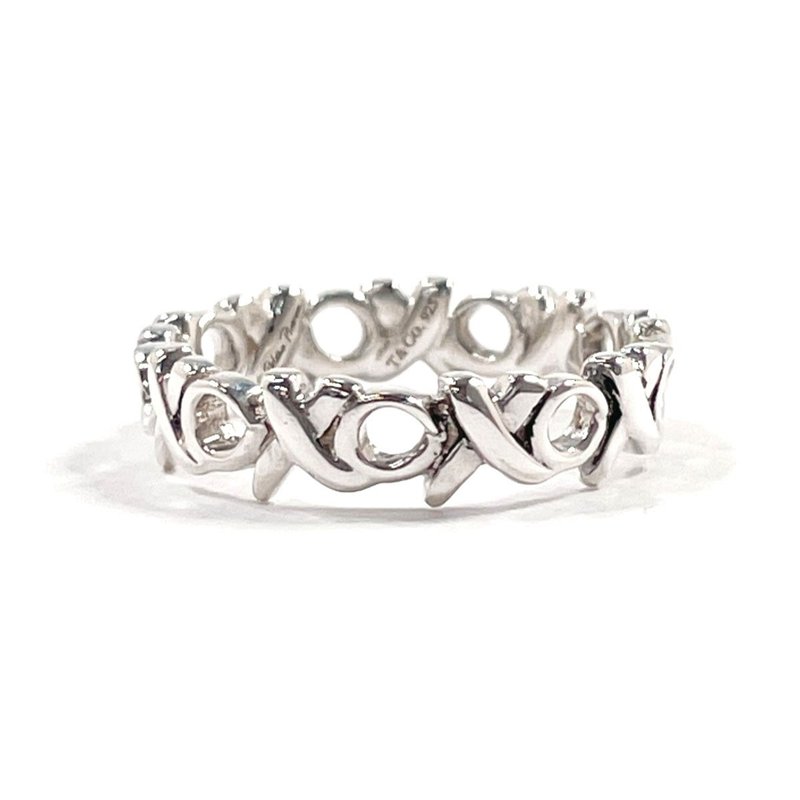 【日本直送 中古美品】8号 蒂芙尼 TIFFANY&Co. 戒指 Love & Kiss Paloma Picasso 银 925 饰品 稀有 - 戒指 - 纯银 银色