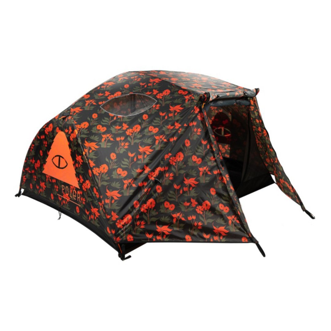 POLER TWO MAN TENT 双人帐篷 花卉印花-黑 限量商品 - 露营用品 - 聚酯纤维 多色
