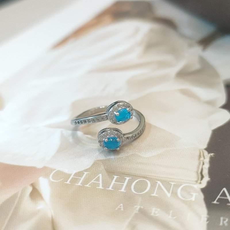 Le Bonheur 欧泊戒指 蛋白石(情人节 生日礼物 七夕礼物) - 戒指 - 半宝石 蓝色