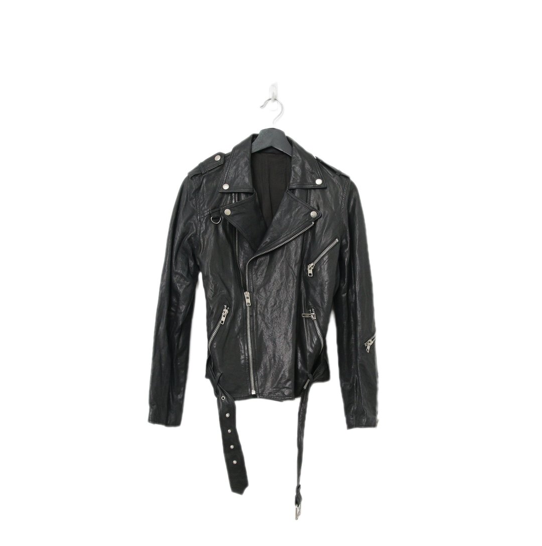 Back to Green-皮衣外套 机车风格 L-03//vintage Leather Jacket - 男装外套 - 真皮 