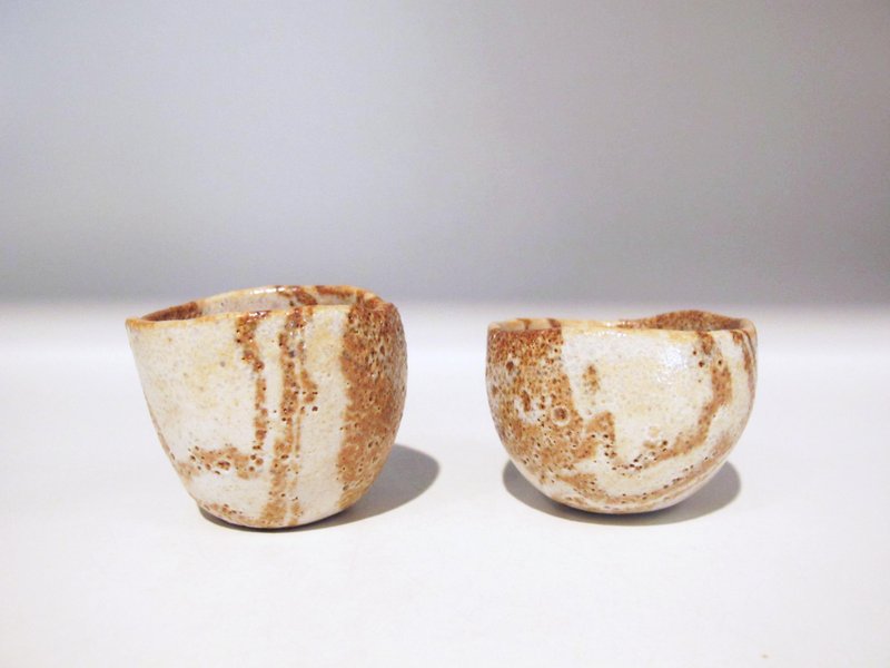 绞胎茶杯 - 茶具/茶杯 - 陶 橘色