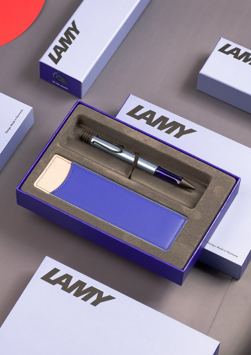 【雷雕刻字】LAMY 原子笔 限量单入笔套礼盒/AL star 2024-冰霜蓝 - 圆珠笔/中性笔 - 铝合金 蓝色