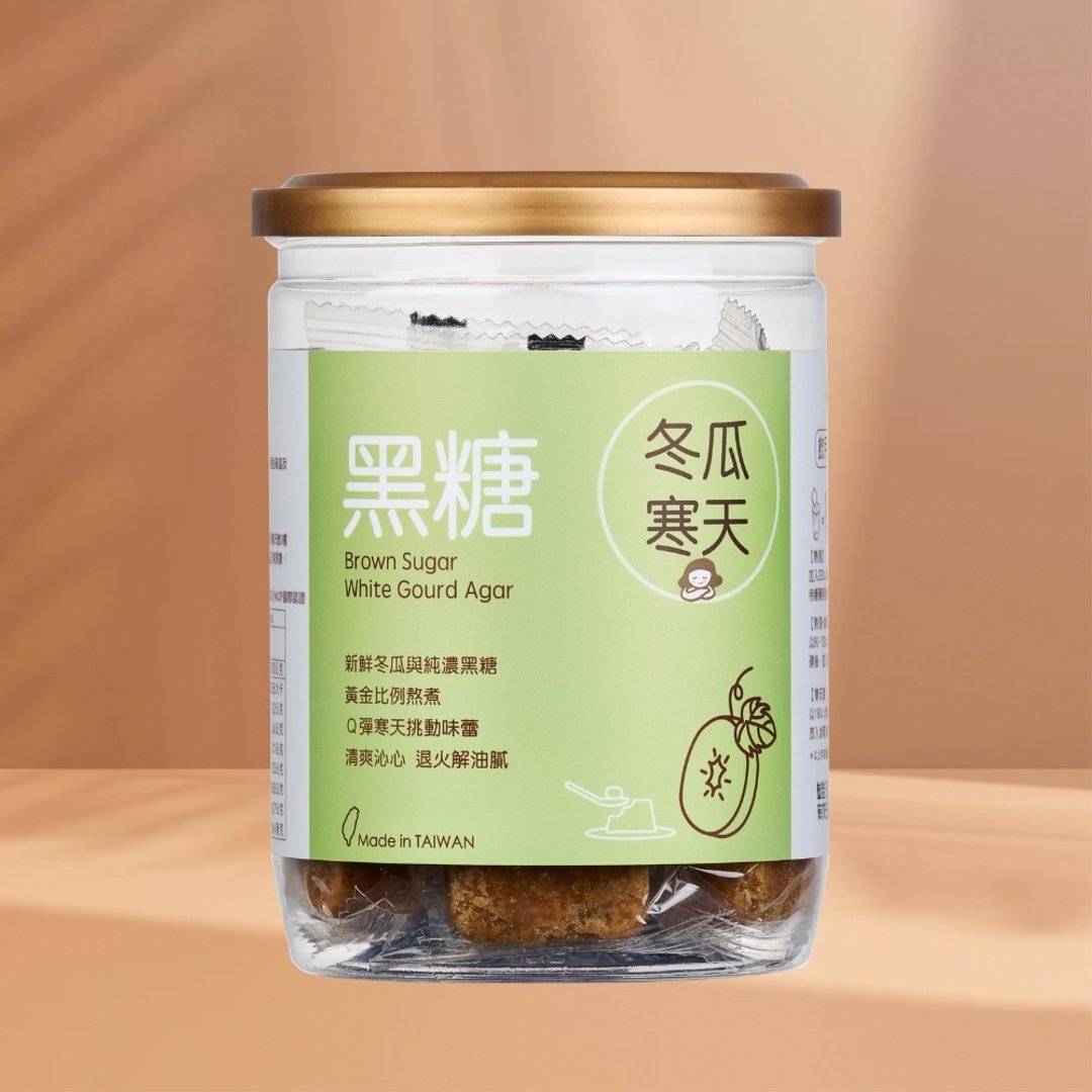 黑糖冬瓜寒天 | 17gx12入/罐 | 婚礼小物 伴娘礼 送礼 冻饮 茶砖 - 蜂蜜/黑糖 - 其他材质 咖啡色