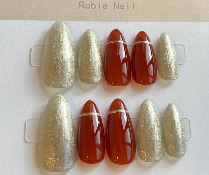 rubie琥珀暖金-手工穿戴甲 - 其他 - 其他材质 