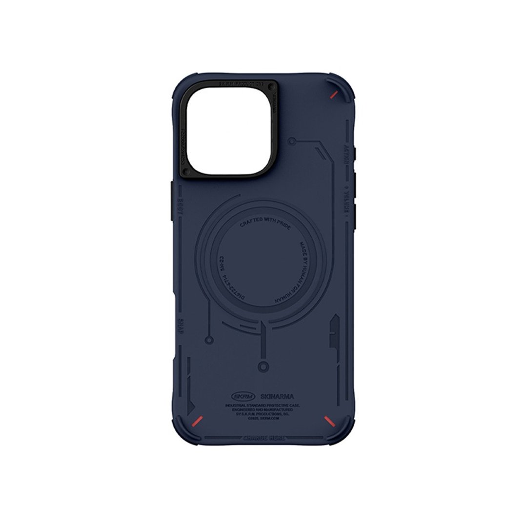 iPhone 16系列 Mecha未来元素磁吸防摔手机壳-蓝色 - 手机壳/手机套 - 其他材质 