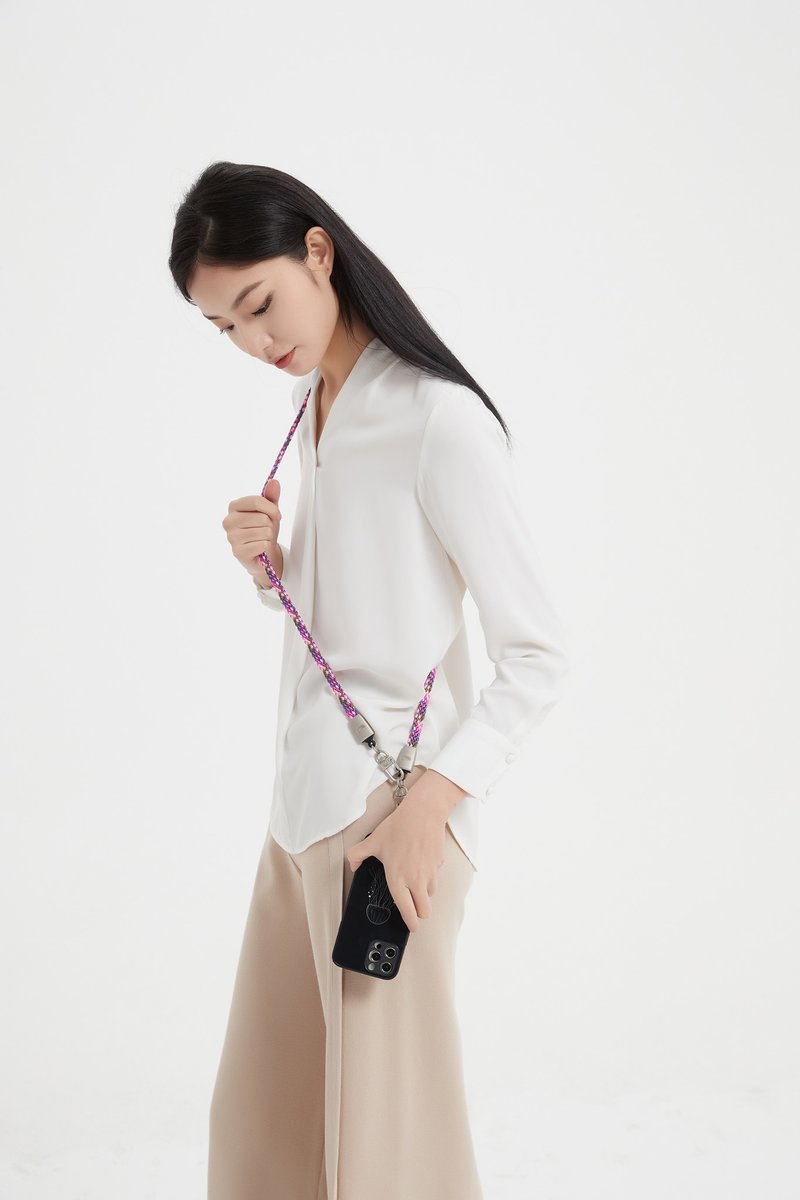 niji 手机绳 12mm flat strap Lavender pattern - 其他 - 塑料 多色
