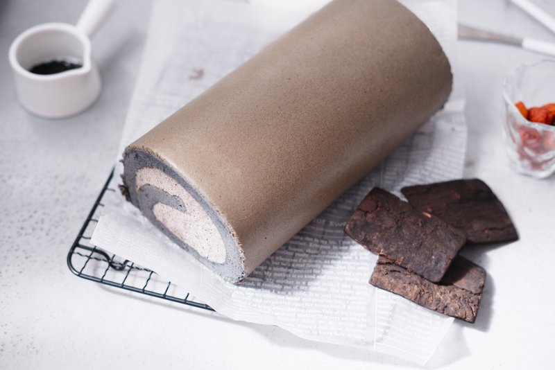 【一滴滴】黑夜-芝麻杜仲生乳卷 - 蛋糕/甜点 - 新鲜食材 黑色