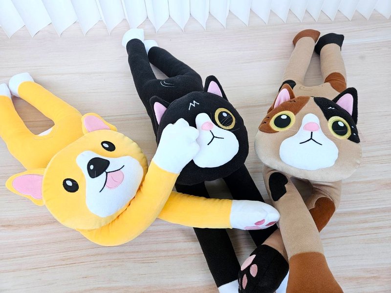 加重安抚动物娃娃- 磁吸式娃娃 单只约1公斤 黑猫 / 三花 / 柯基 - 玩具/玩偶 - 其他人造纤维 多色