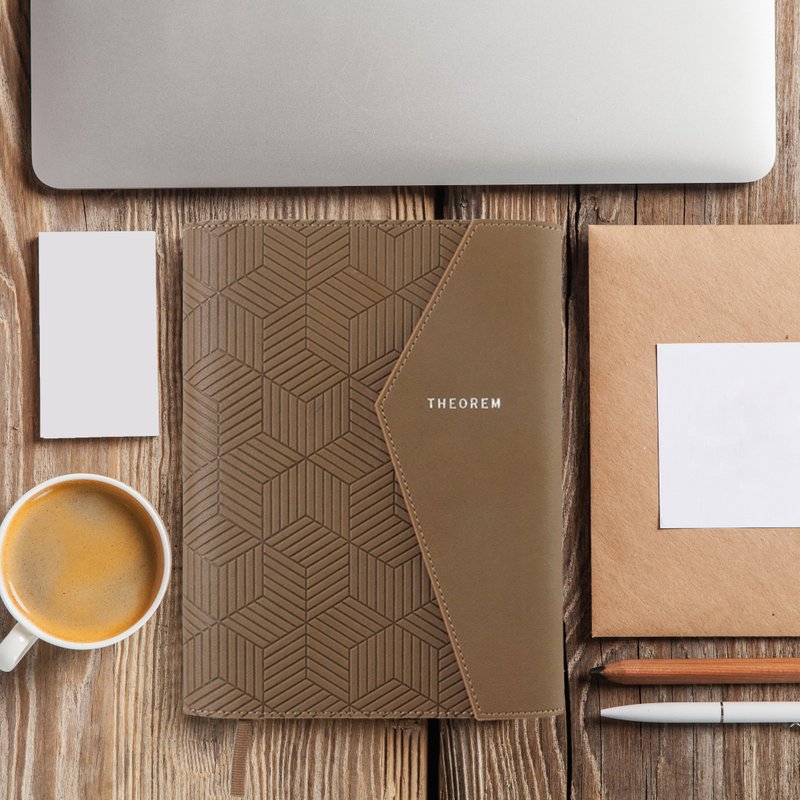 A5尺寸日记手帐 - 图案设计 笔记本 护眼纸质 - 笔记本/手帐 - 人造皮革 卡其色