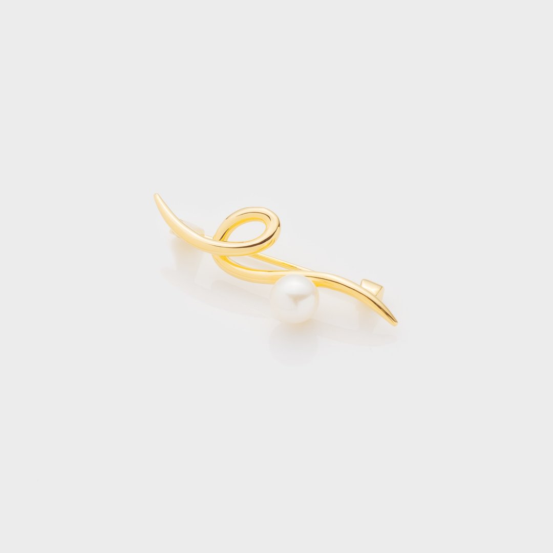 流线优雅 / Julia brooch - 胸针 - 铜/黄铜 