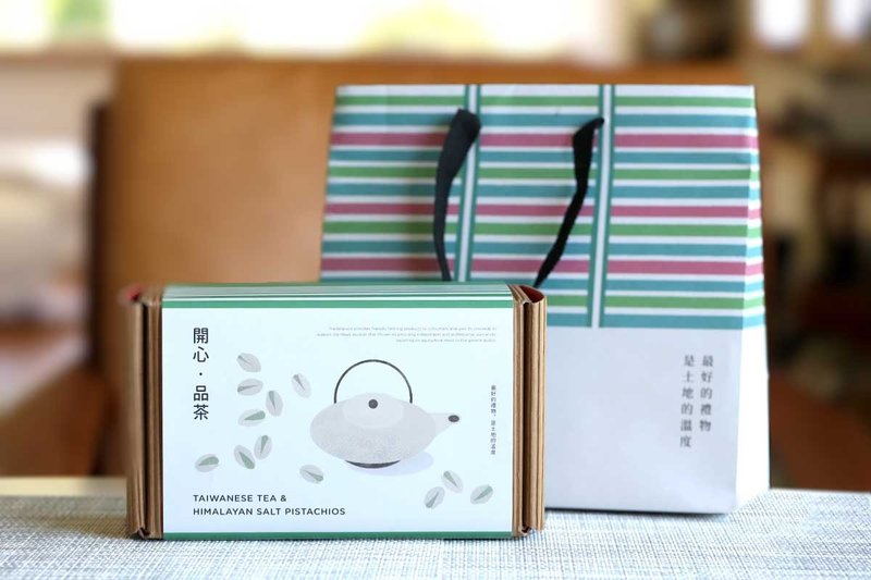 开心品茶礼盒－四季春乌龙茶和顶级开心果组合 - 其他 - 新鲜食材 