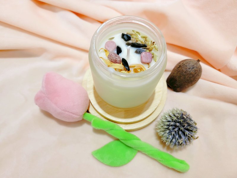 水晶蜡烛 脉轮蜡烛 海底轮 盖亚 - 蜡烛/烛台 - 蜡 粉红色