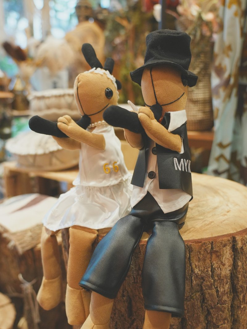 【热门预购】R4T KOKOPELLI 婚礼套组 (附箱子)1对 - 玩偶/公仔 - 其他材质 多色