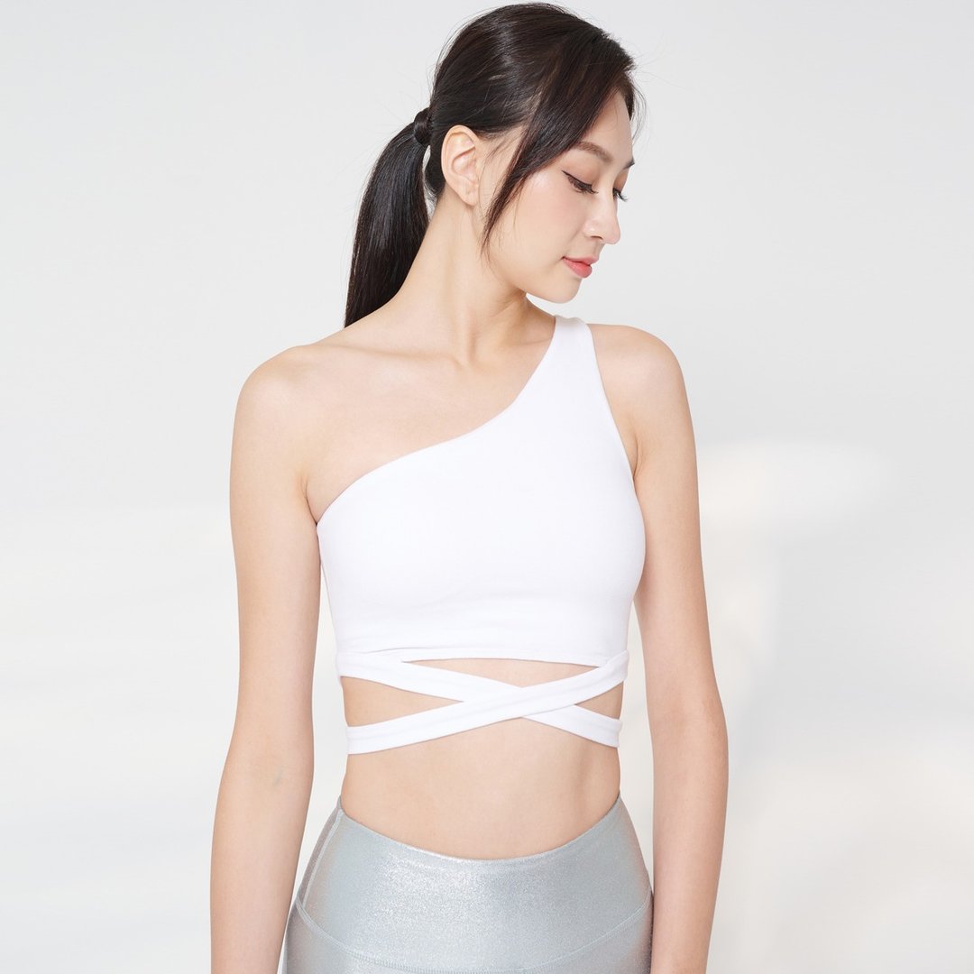 春夏穿搭【Yoga Flow】 Skylar Bra-White  快速出货 - 女装瑜珈服 - 聚酯纤维 