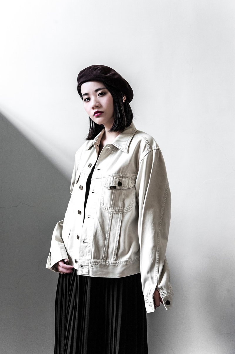 Vintage Lee Westerner 重磅古着工作服外套 - 男装外套 - 棉．麻 白色