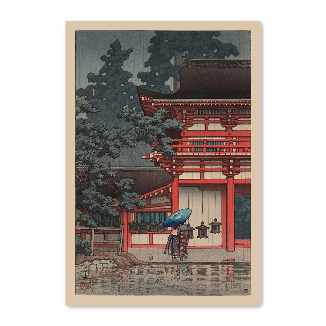 【艺术挂画】川瀬巴水 Kawase Hasuiu 一 奈良春日神社 - 海报/装饰画/版画 - 纸 