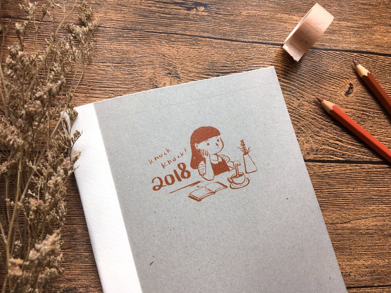 Knock Knock! 2018 女孩手帐 / 行事历 - 笔记本/手帐 - 纸 白色