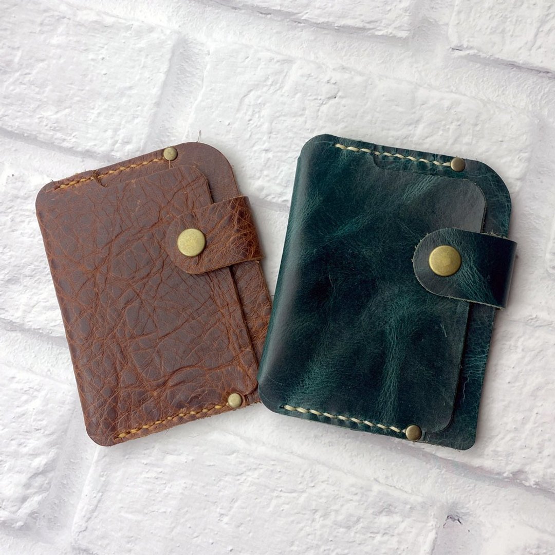 【U6.JP6 手工皮件】-纯手工缝制进口牛皮万用包、简易钱包、卡片 - 其他 - 真皮 