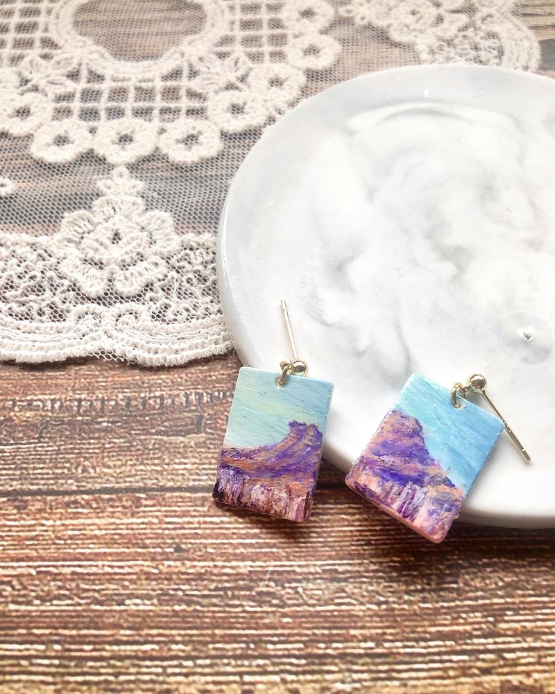 塞拉利昂-原创手绘耳环 - 耳环/耳夹 - 贝壳 多色