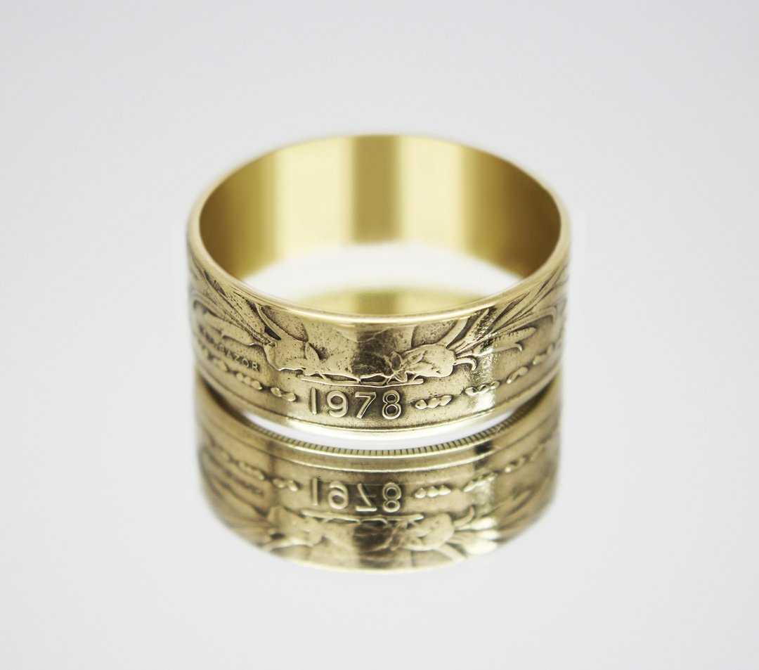 Central Africa Coin Ring 25 francs 1975-2003 coin rings for men coin rings for - 戒指 - 其他金属 