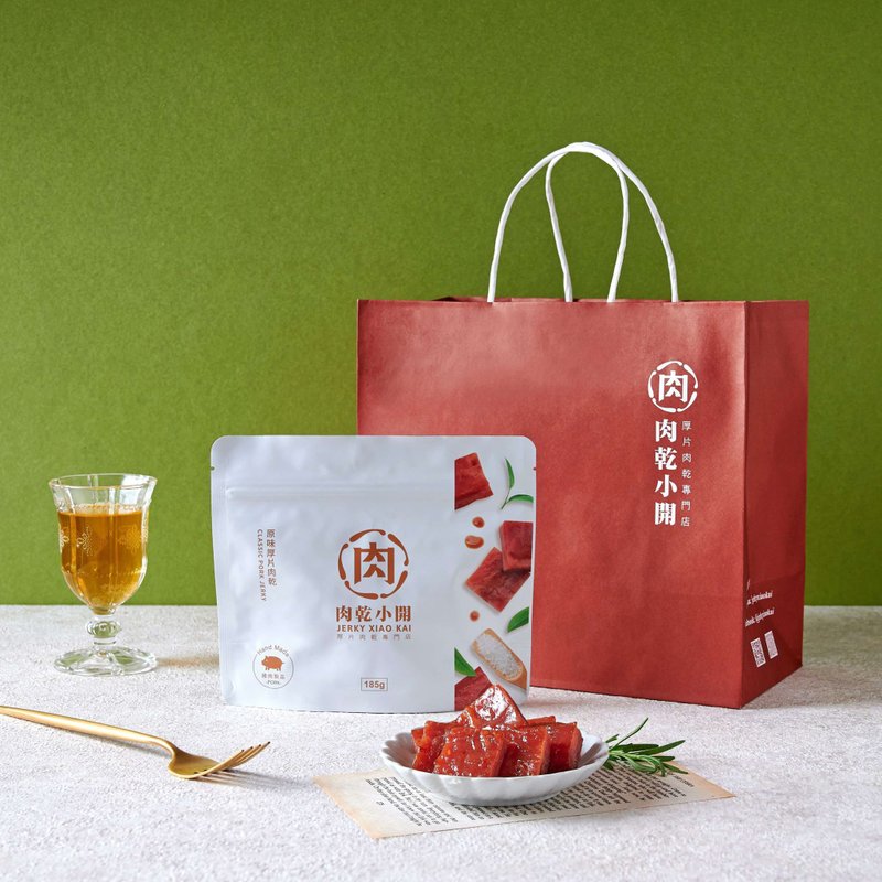 原味厚片肉干 台湾猪 高雄左营40年老店口味 蜜汁厚切 纯手工制作 - 肉干/肉松 - 其他材质 红色
